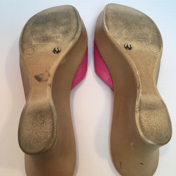 Charles David pink patent leather wedges - Picture 7 of 7